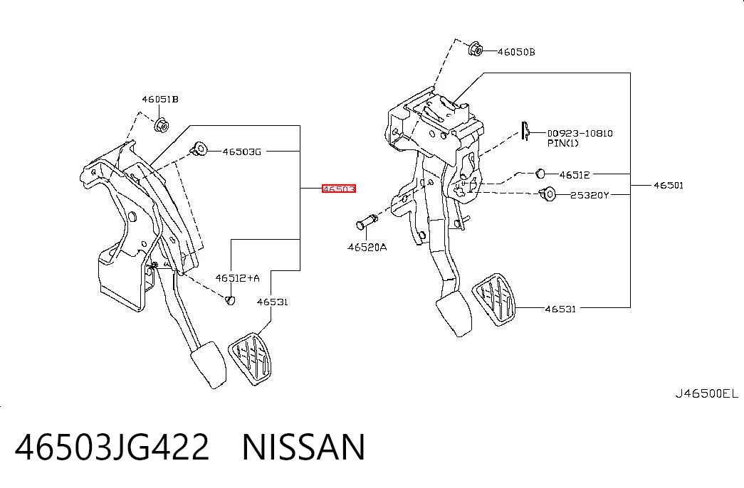 Pedal de embraiagem Nissan X-Trail  T31 ao melhor preço