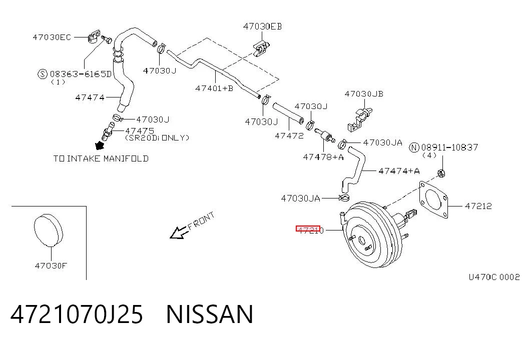 4721070J25 Nissan/Infiniti