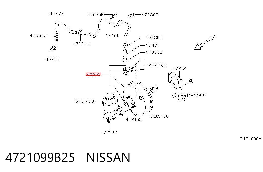 Reforçador dos freios a vácuo Nissan Micra  K11 ao melhor preço