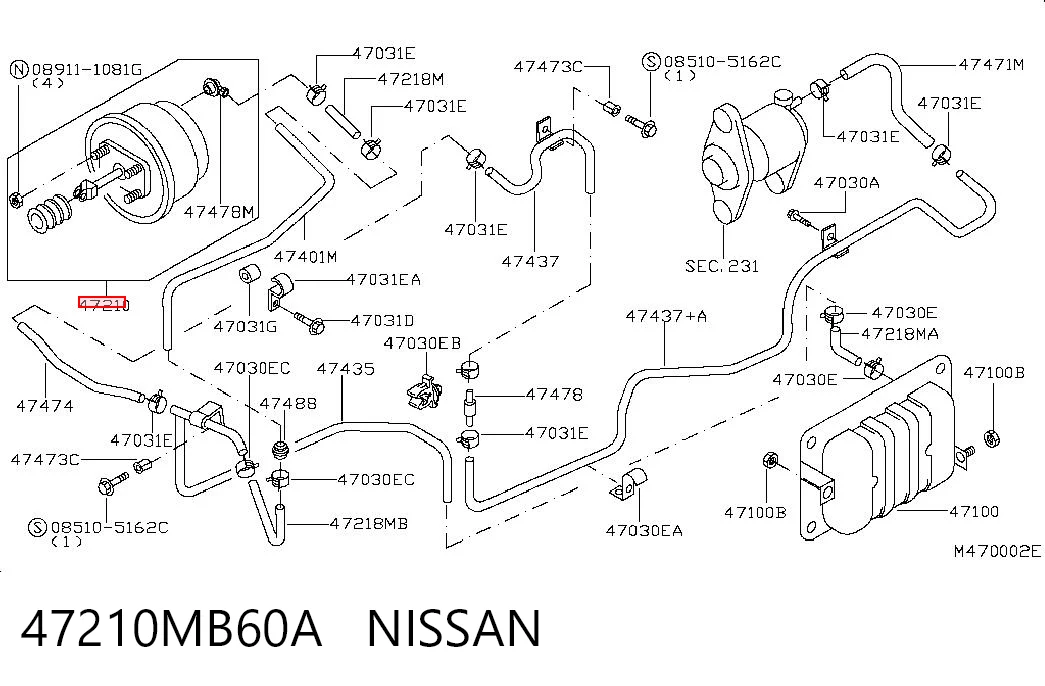 Reforçador dos freios a vácuo Nissan Cabstar  F24M ao melhor preço