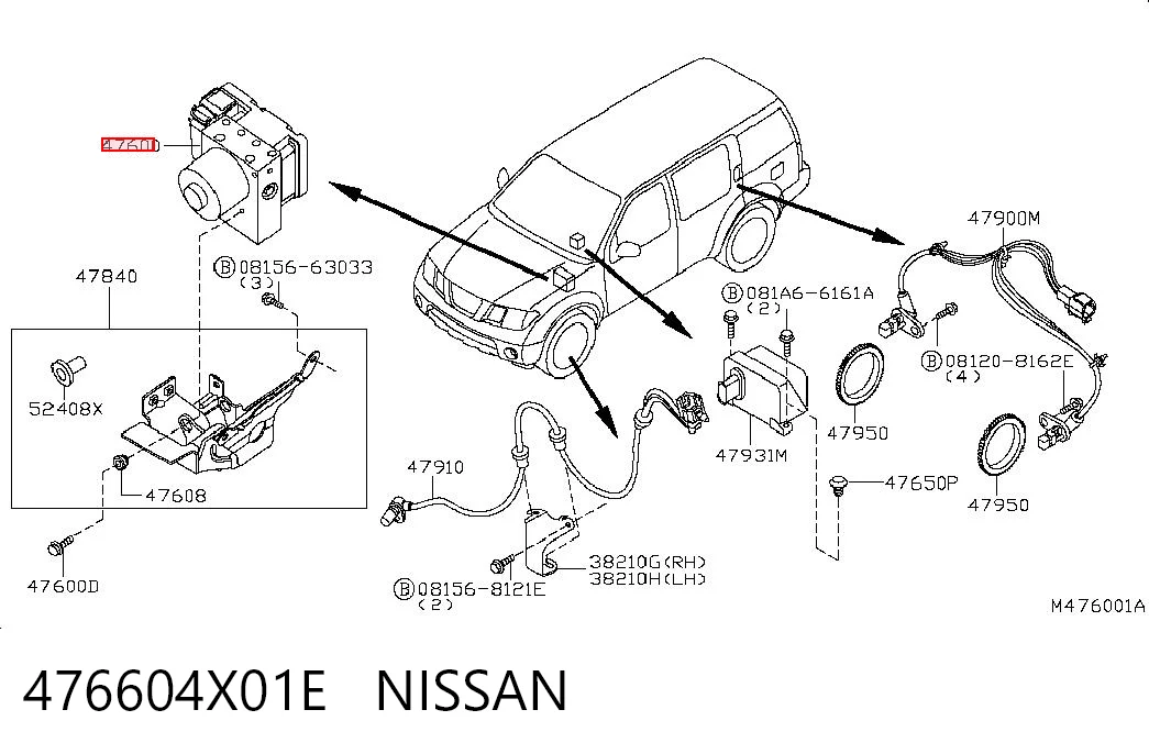 Unidade hidráulico de controlo ABS Nissan Pathfinder  R51M ao melhor preço