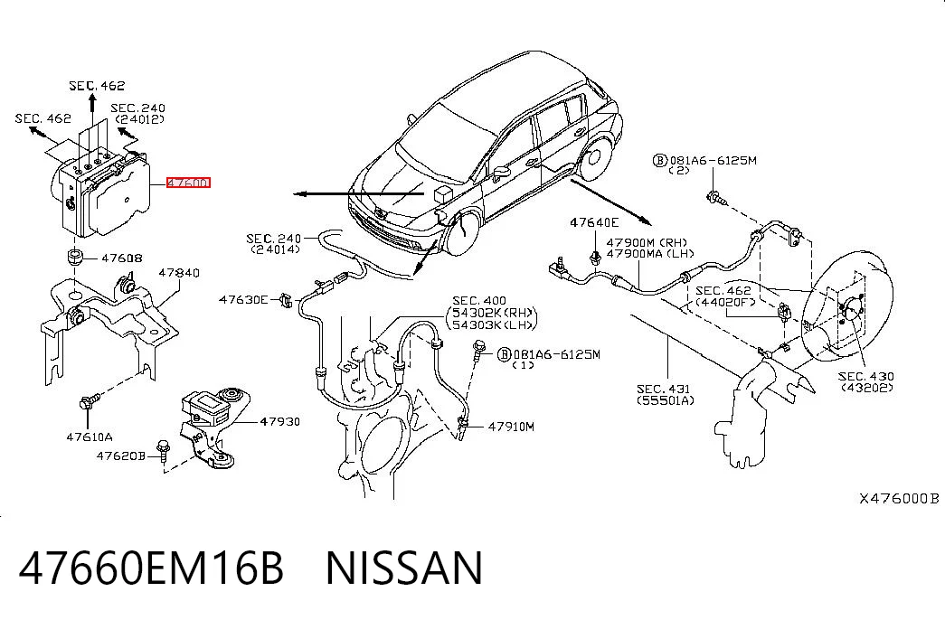 47660EM16B Nissan/Infiniti