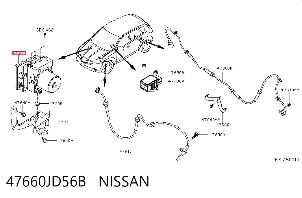 Unidade hidráulico de controlo ABS Nissan Qashqai I J10