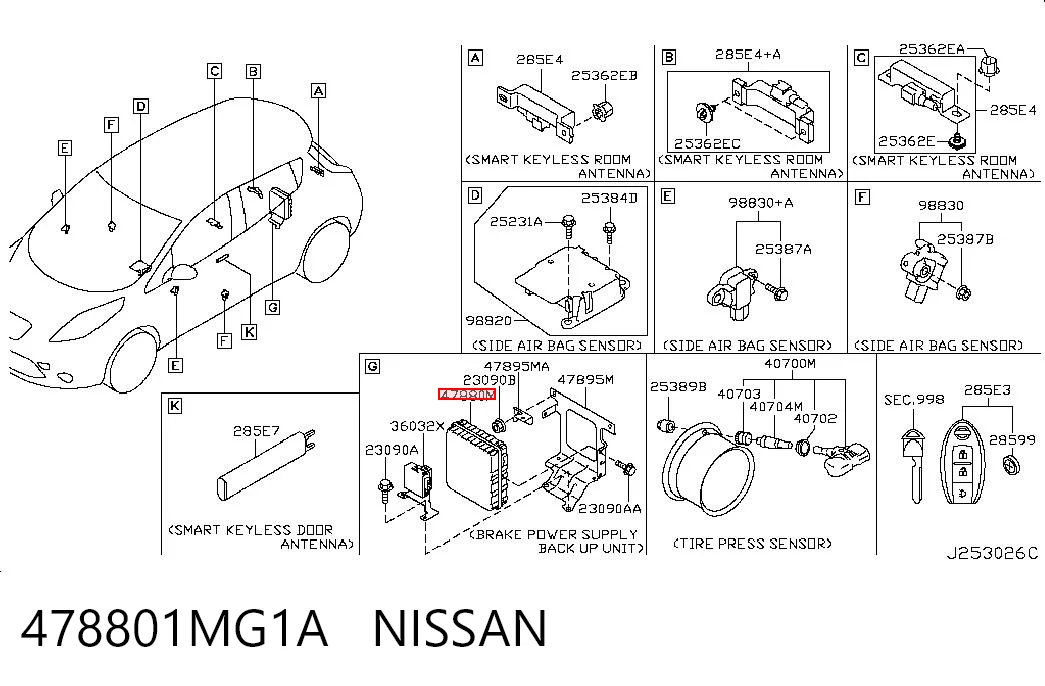 478801MG1A Nissan/Infiniti