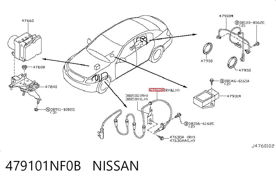 Sensor dianteiro de ABS Infiniti G35 preço, a partir de 25,55 USD