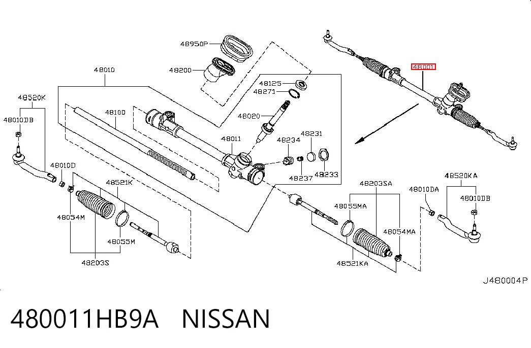 480011HB9A Nissan/Infiniti