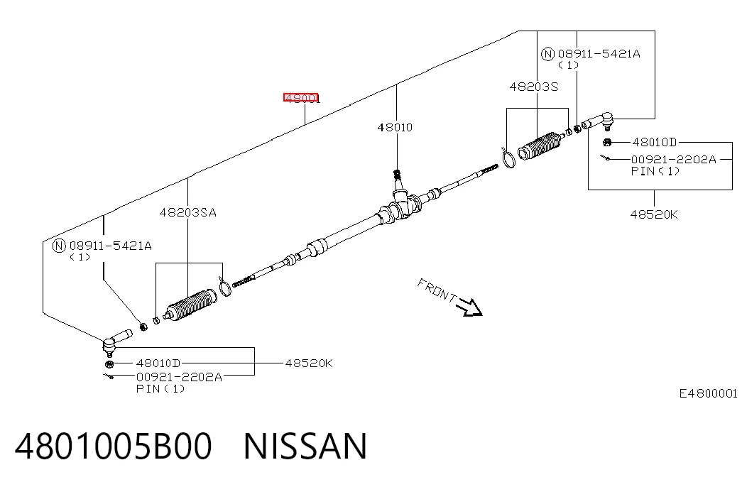 Cremalheira da direção Nissan Micra  K11