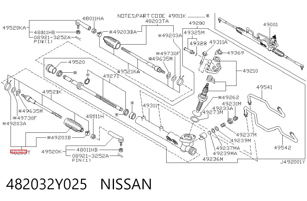 Bota de proteção do mecanismo de direção (de cremalheira) Nissan Murano preço, a partir de 8,11 USD