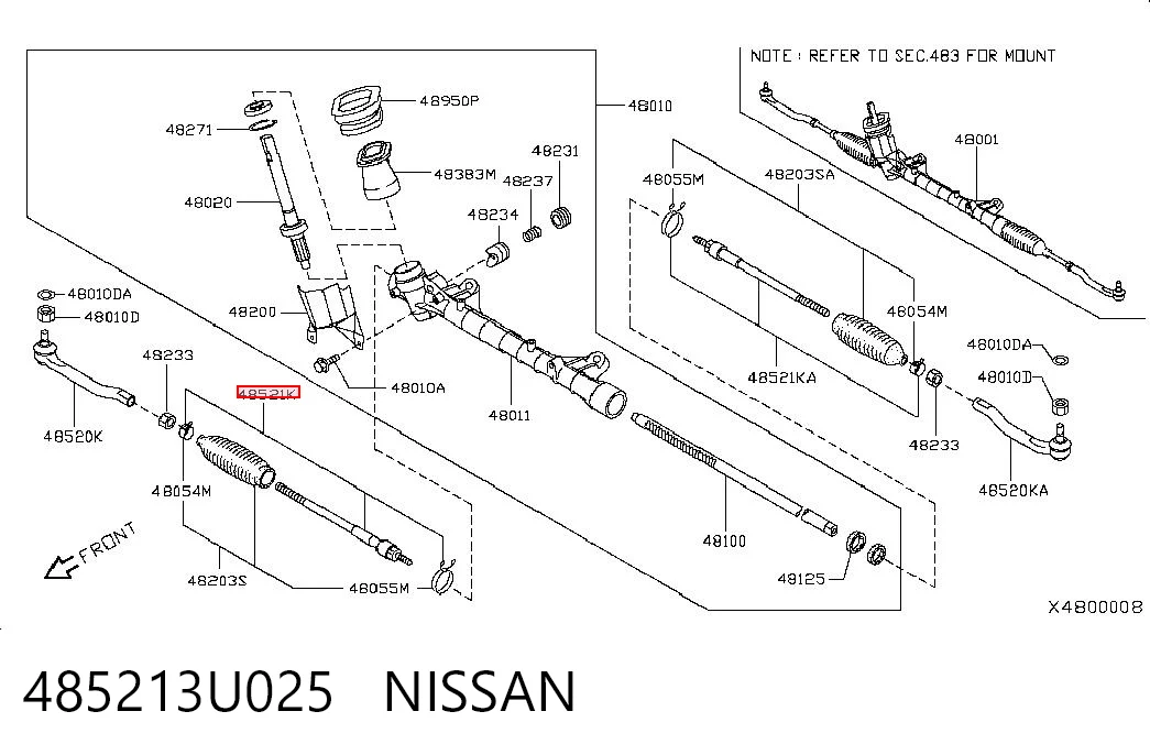 Tração de direção Nissan Tiida  C11 ao melhor preço