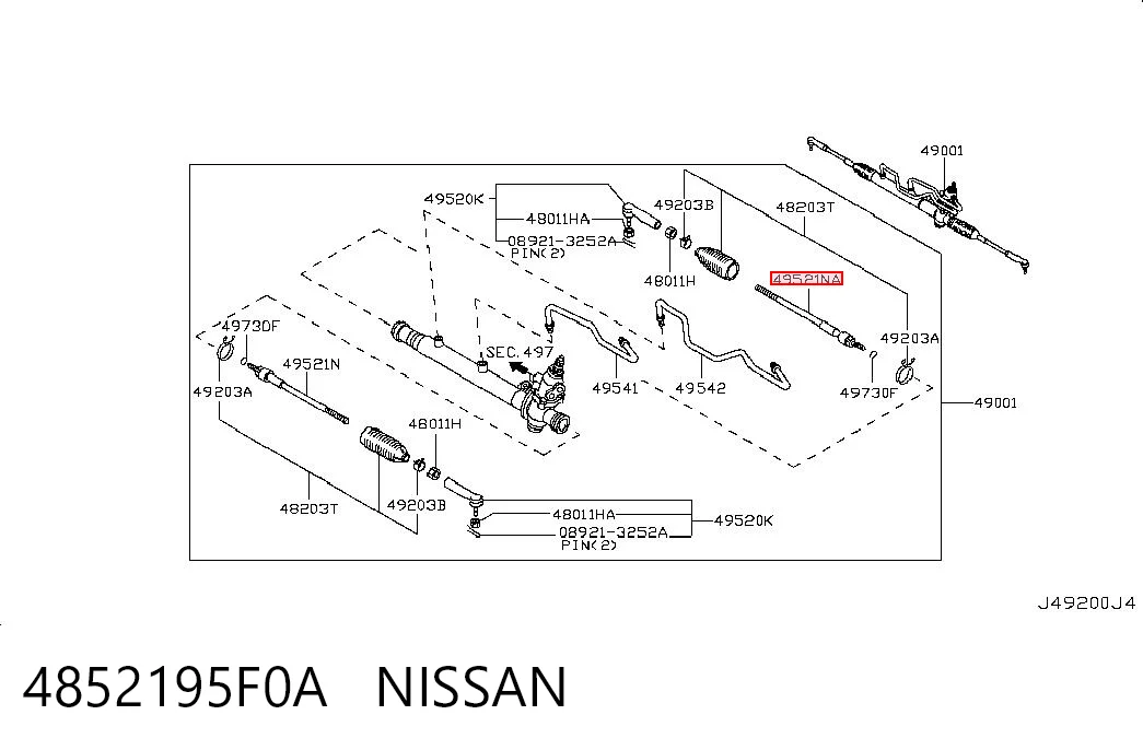 Tração de direção para Nissan Almera B10RS