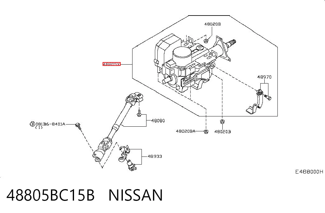 Coluna da direção Nissan Micra C+C III K12