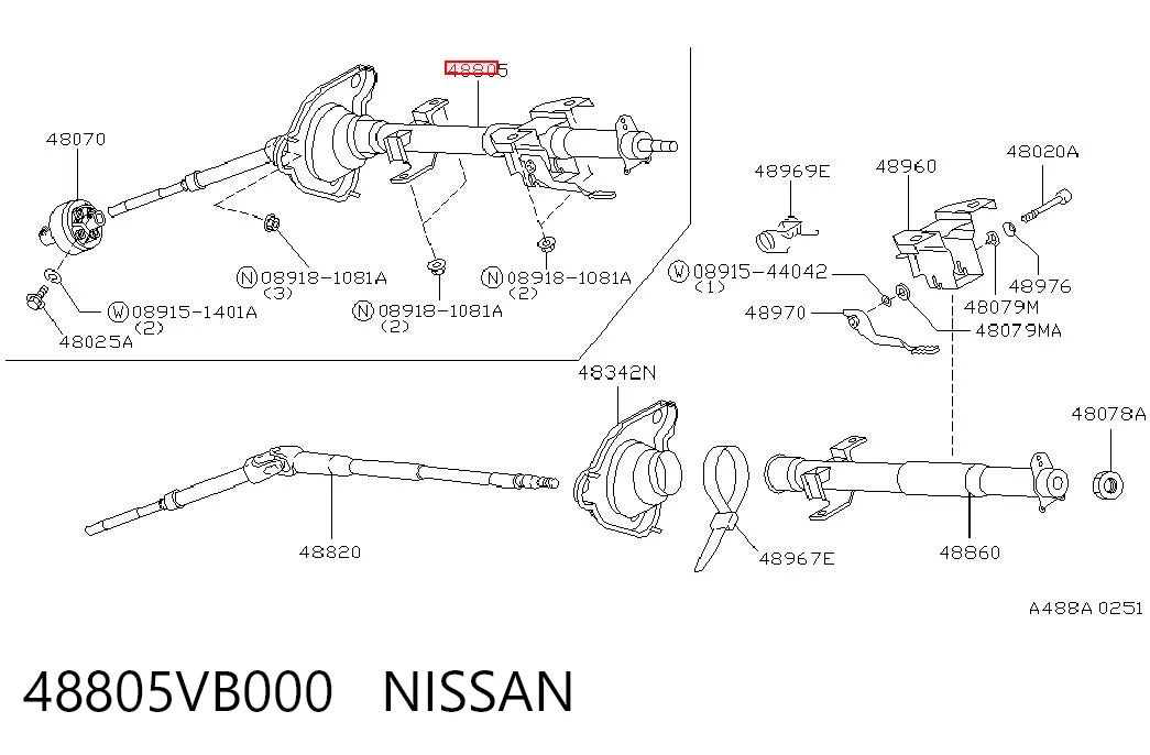 Coluna da direção Nissan Patrol  Y61 ao melhor preço