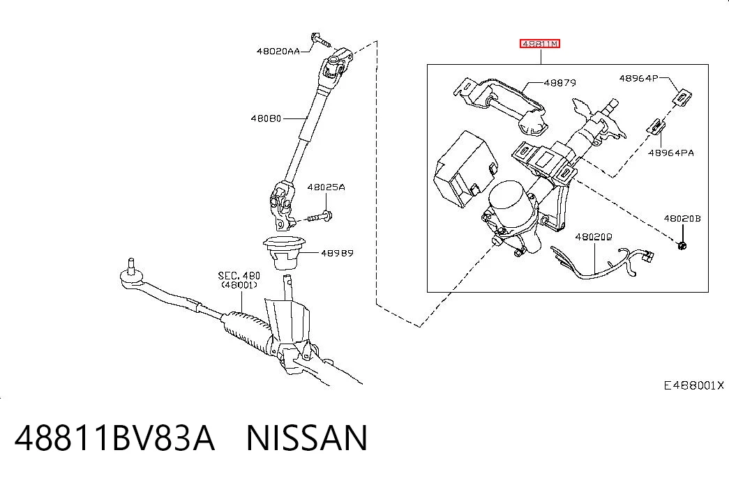 Coluna da direção Nissan JUKE  F15 ao melhor preço