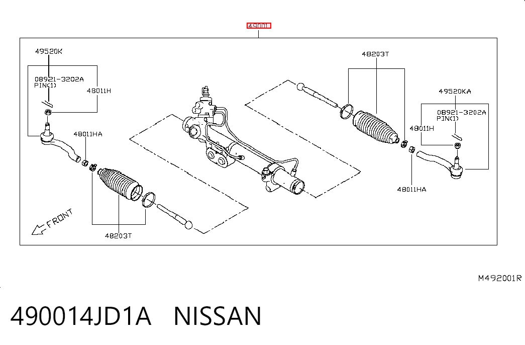 Cremalheira da direção Nissan Navara D23, D23T ao melhor preço
