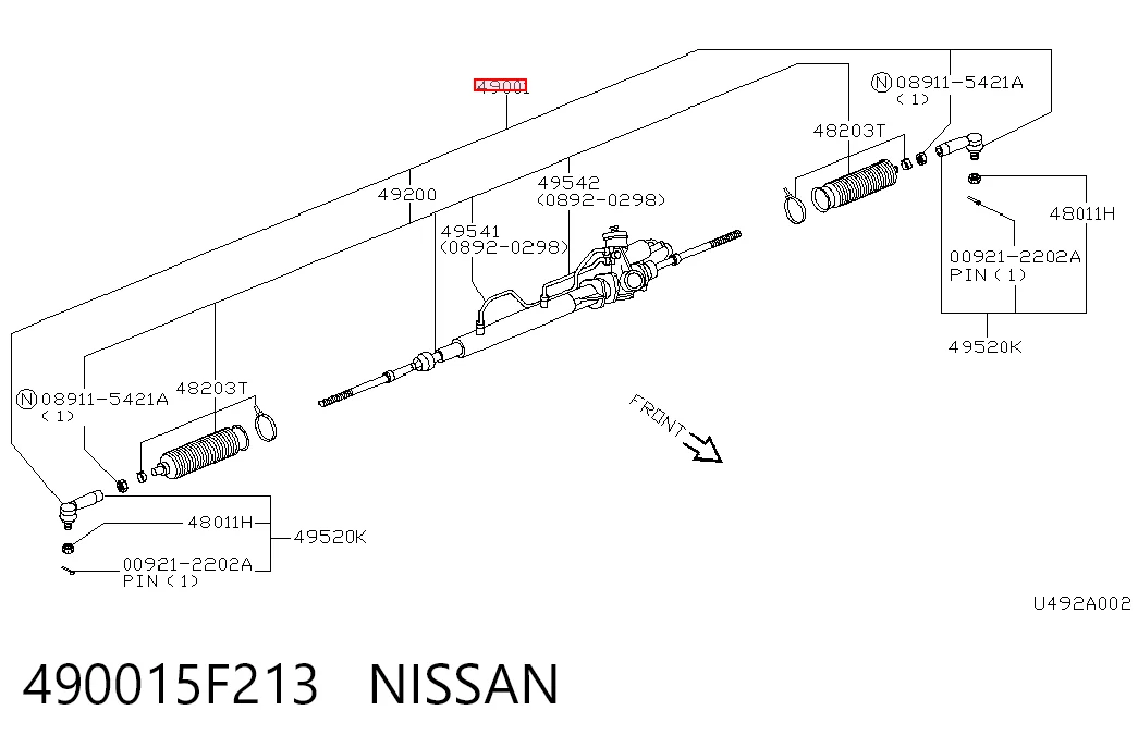 Cremalheira da direção Nissan Micra  K11