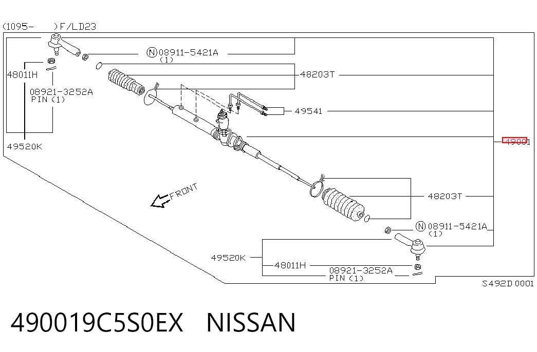 Compre Cremalheira da direção Nissan Vanette 