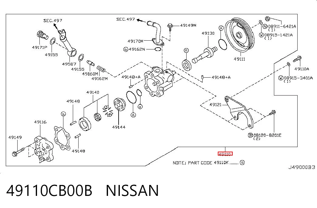 49110CB00B Nissan/Infiniti