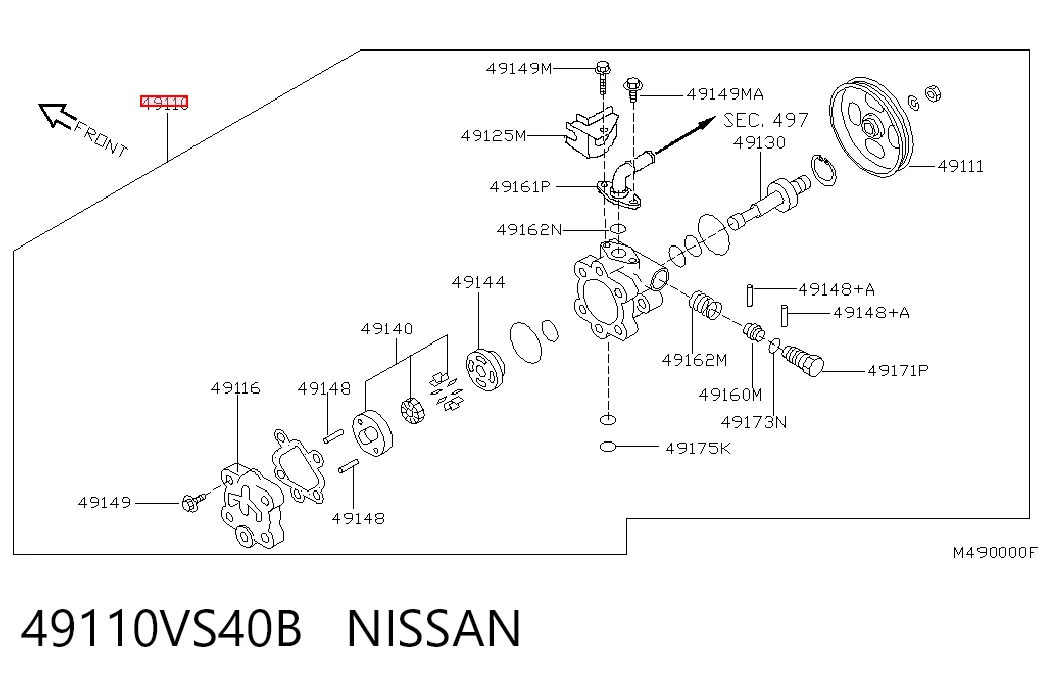 49110VS40B Nissan/Infiniti