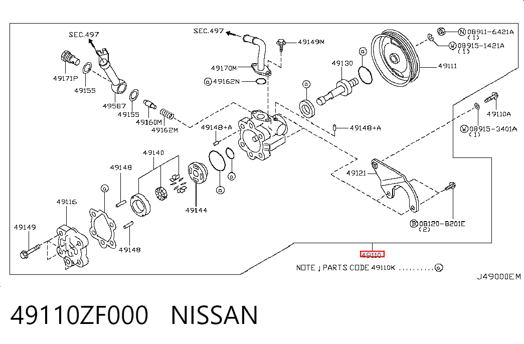 49110ZF000 Nissan/Infiniti
