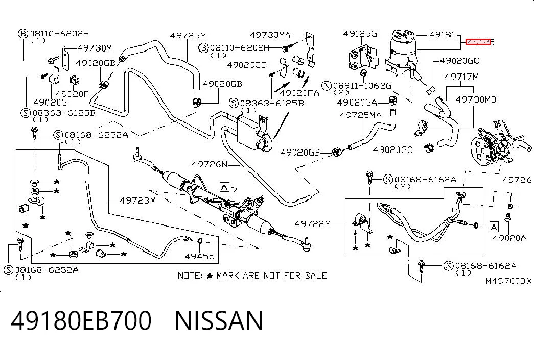 Tanque de bomba da Direção hidrâulica assistida Nissan Navara  D23, D23T ao melhor preço