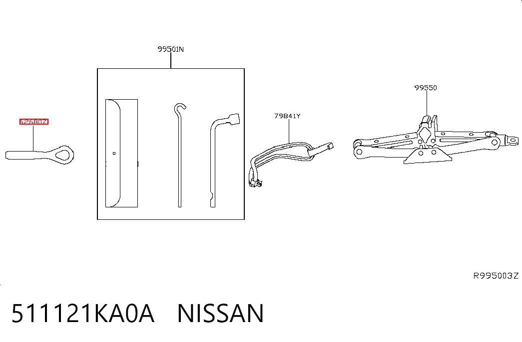 511121KA0A Nissan/Infiniti Gancho de reboque