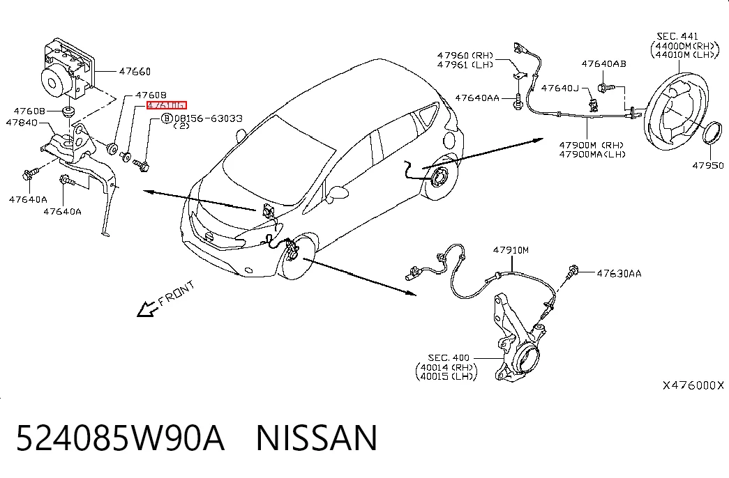 524085W90A Nissan/Infiniti