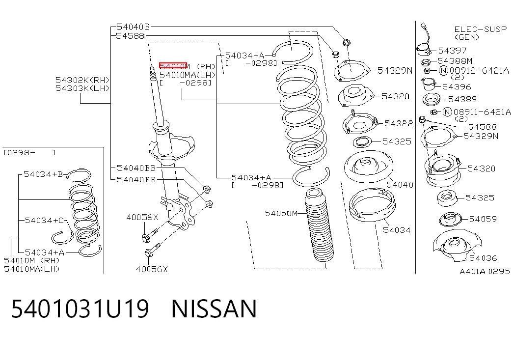 5401031U19 Nissan/Infiniti