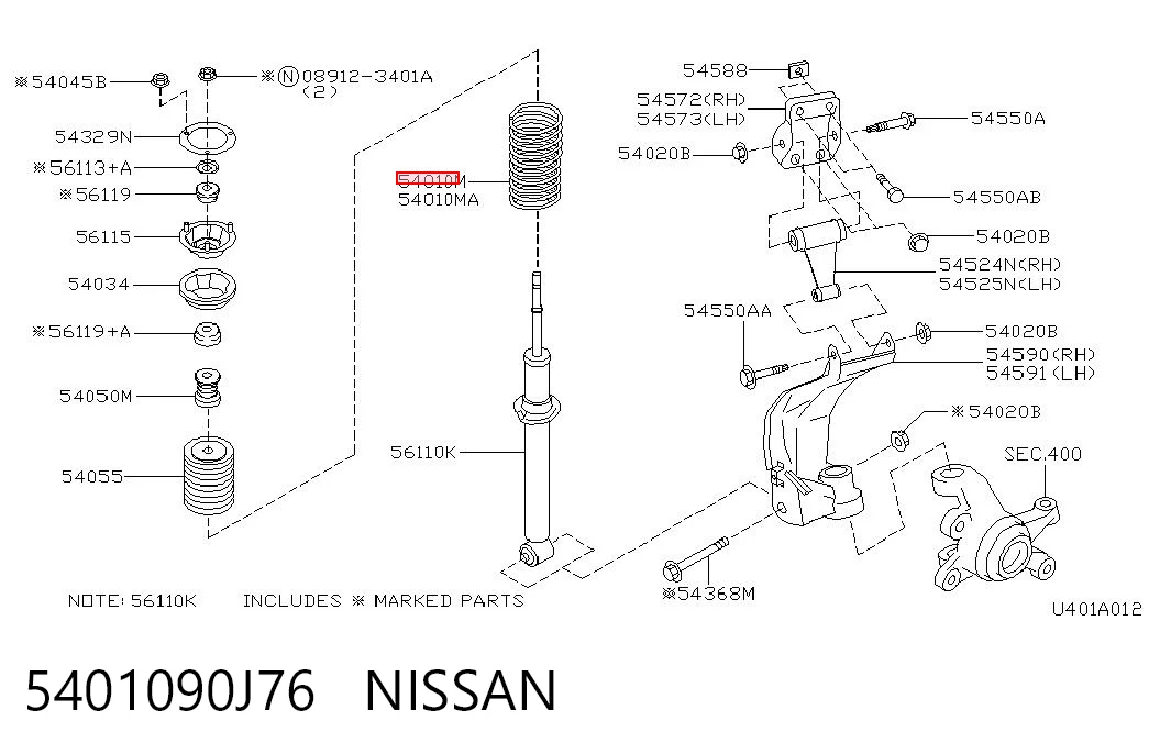 Mola dianteira Nissan Primera preço, a partir de 48,43 USD