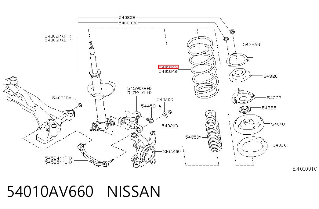 Mola dianteira Nissan Primera  P12