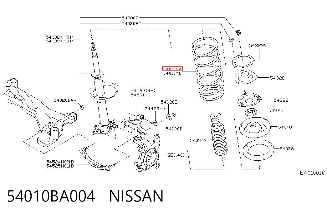 Mola dianteira Nissan Primera P12 ao melhor preço