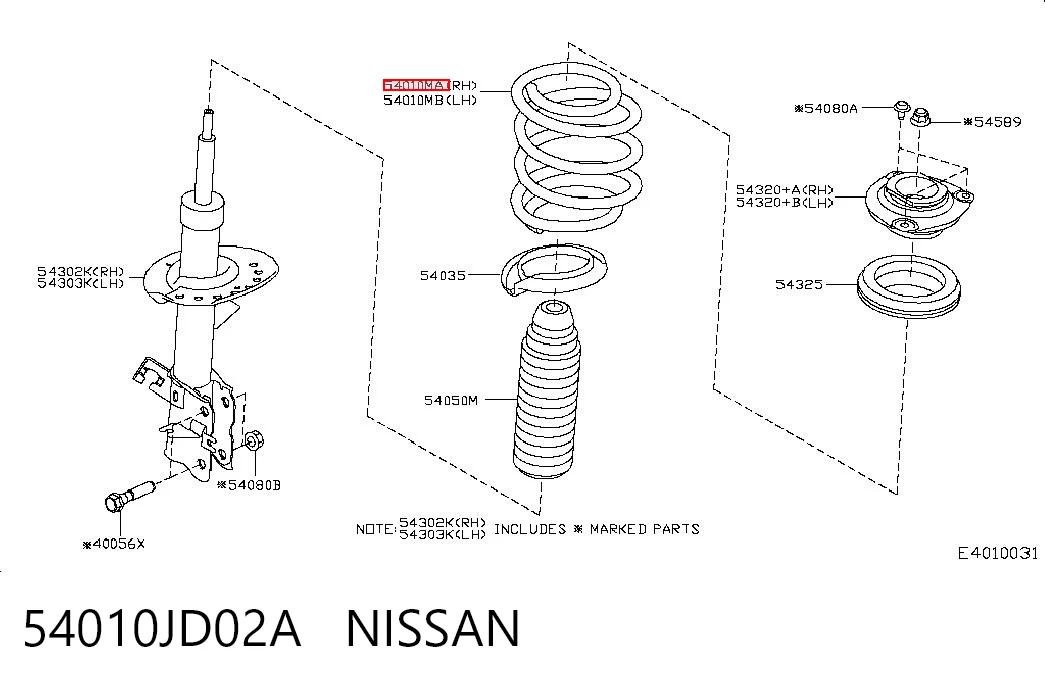 Mola dianteira Nissan Qashqai I J10 ao melhor preço