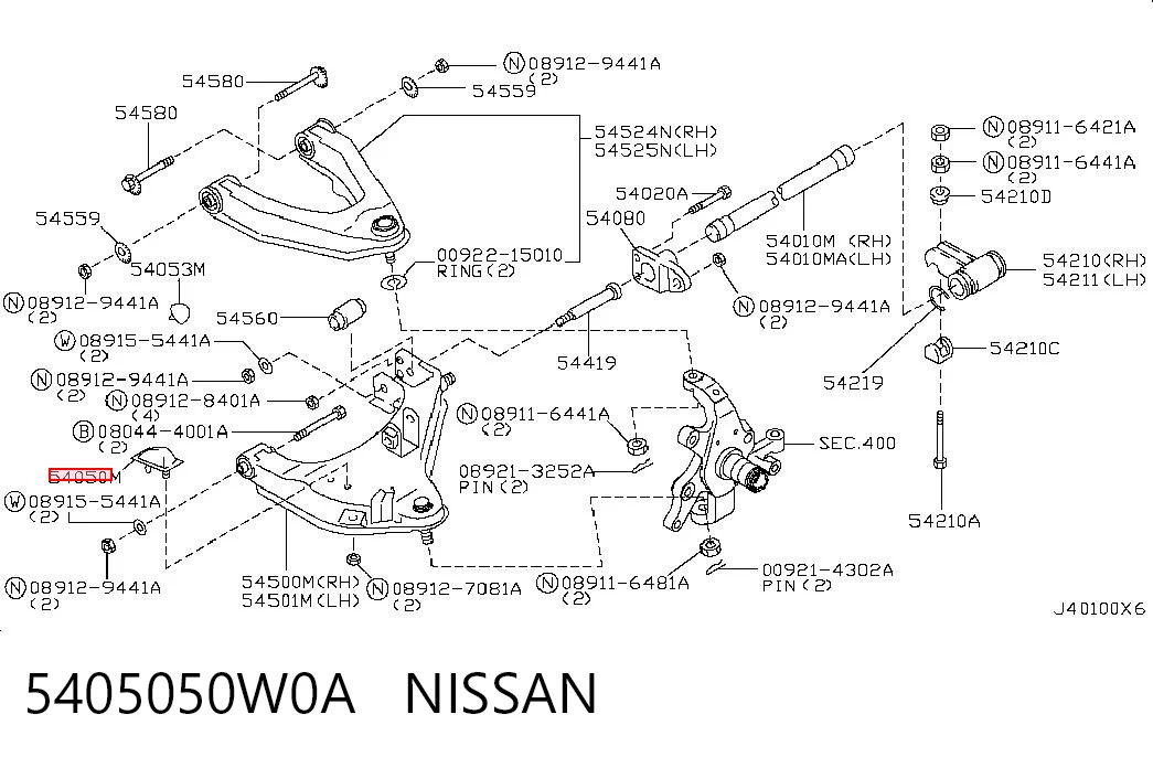 5405050W0A Nissan/Infiniti