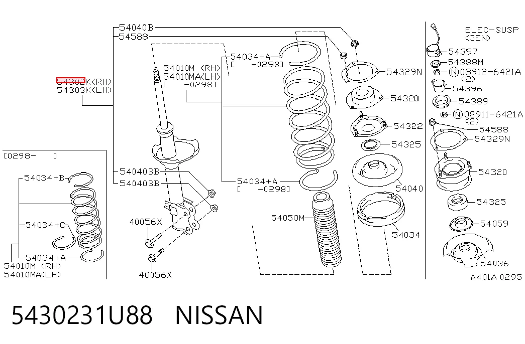 5430231U88 Nissan/Infiniti