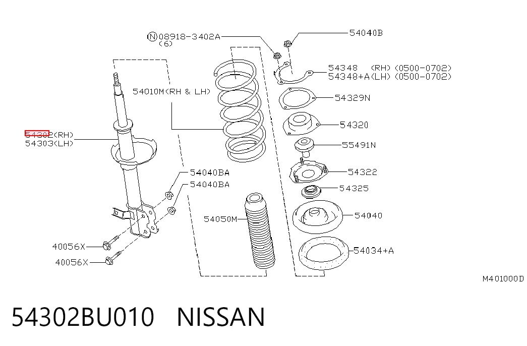 54302BU010 Nissan/Infiniti