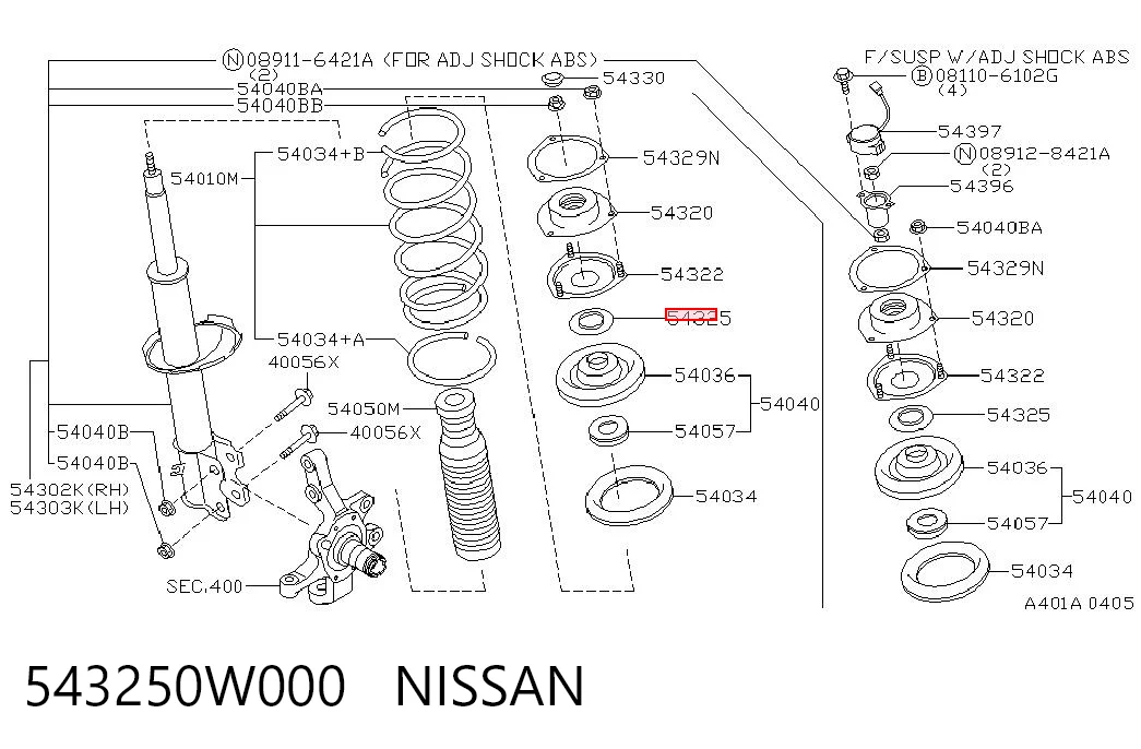543250W000 Nissan/Infiniti