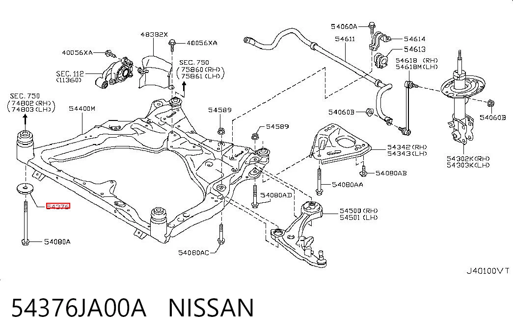54376JA00A Nissan/Infiniti