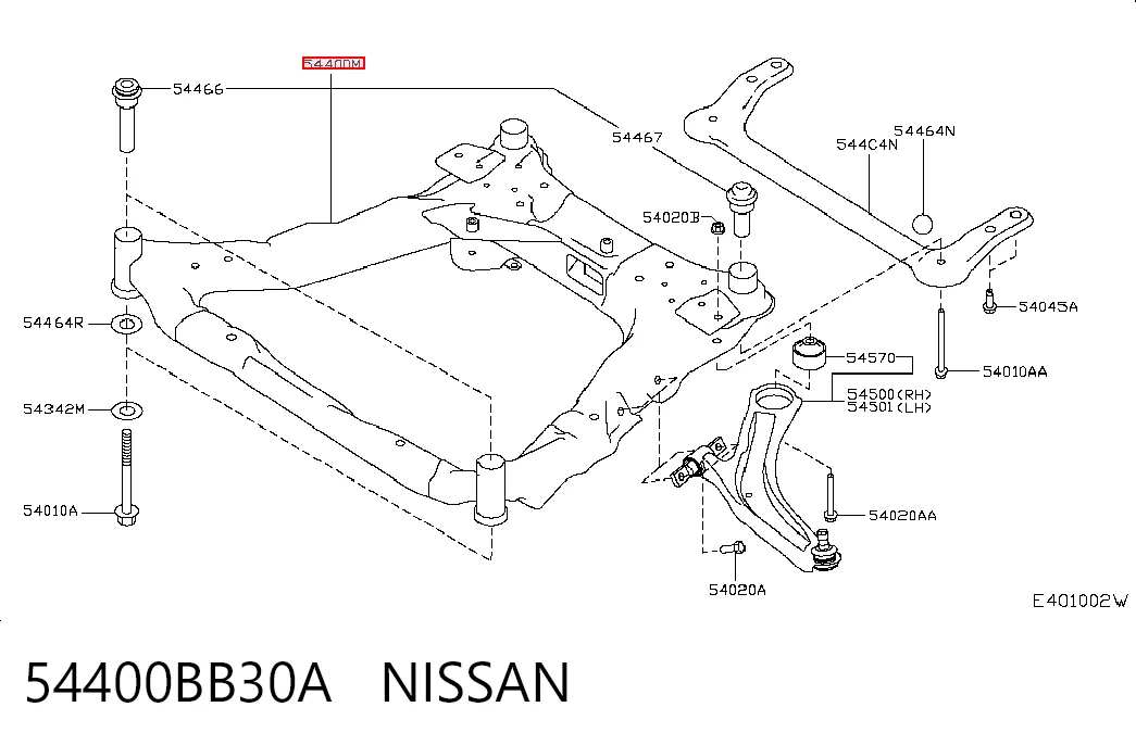 Viga de suspensão dianteira (plataforma veicular) Nissan Qashqai preço, a partir de 300,56 USD