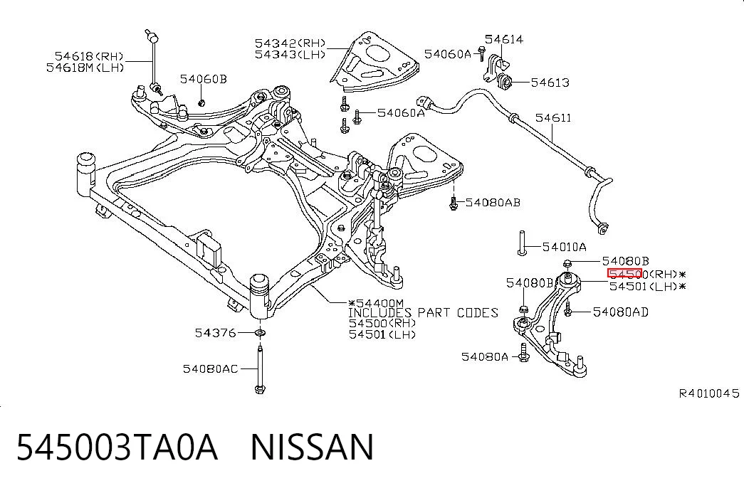 545003TA0A Nissan/Infiniti