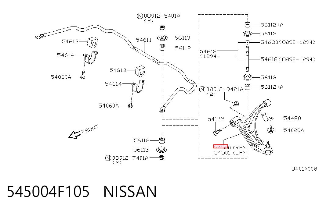 545004F105 Nissan/Infiniti