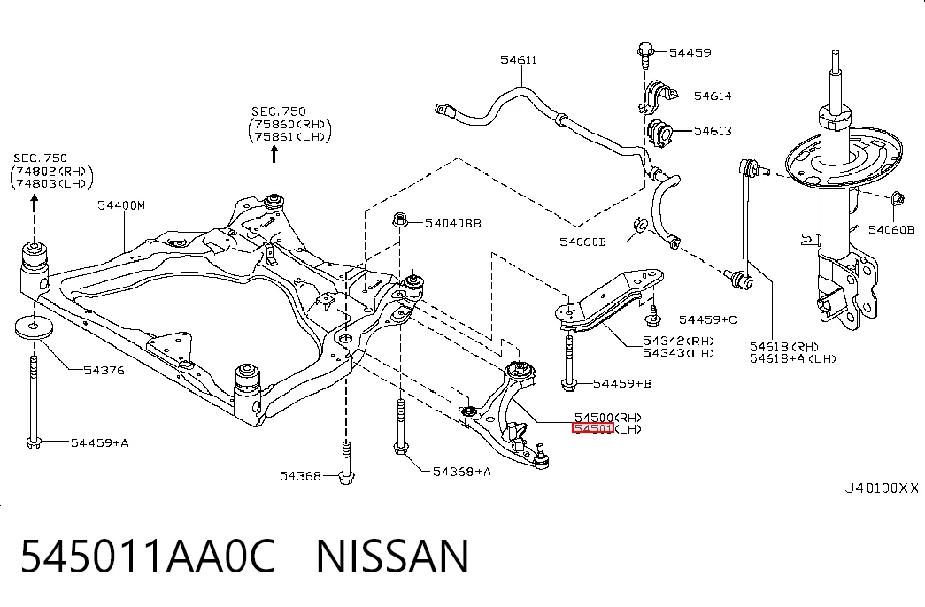 545011AA0C Nissan/Infiniti