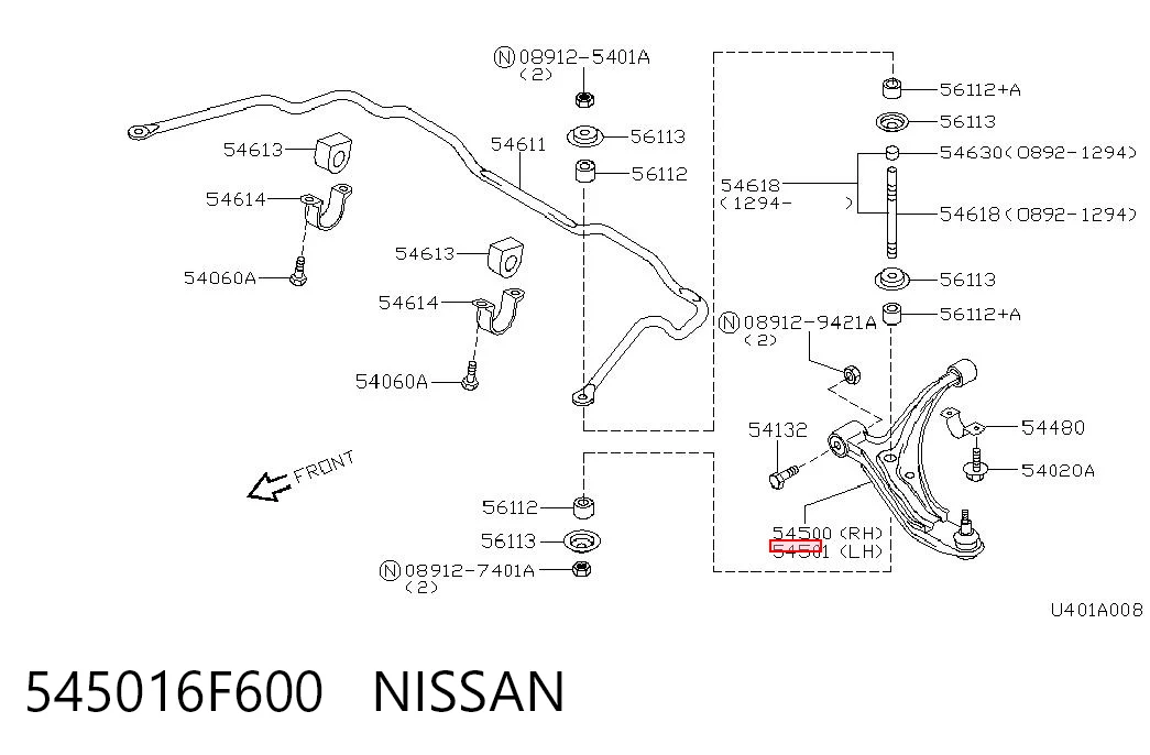 545016F600 Nissan/Infiniti