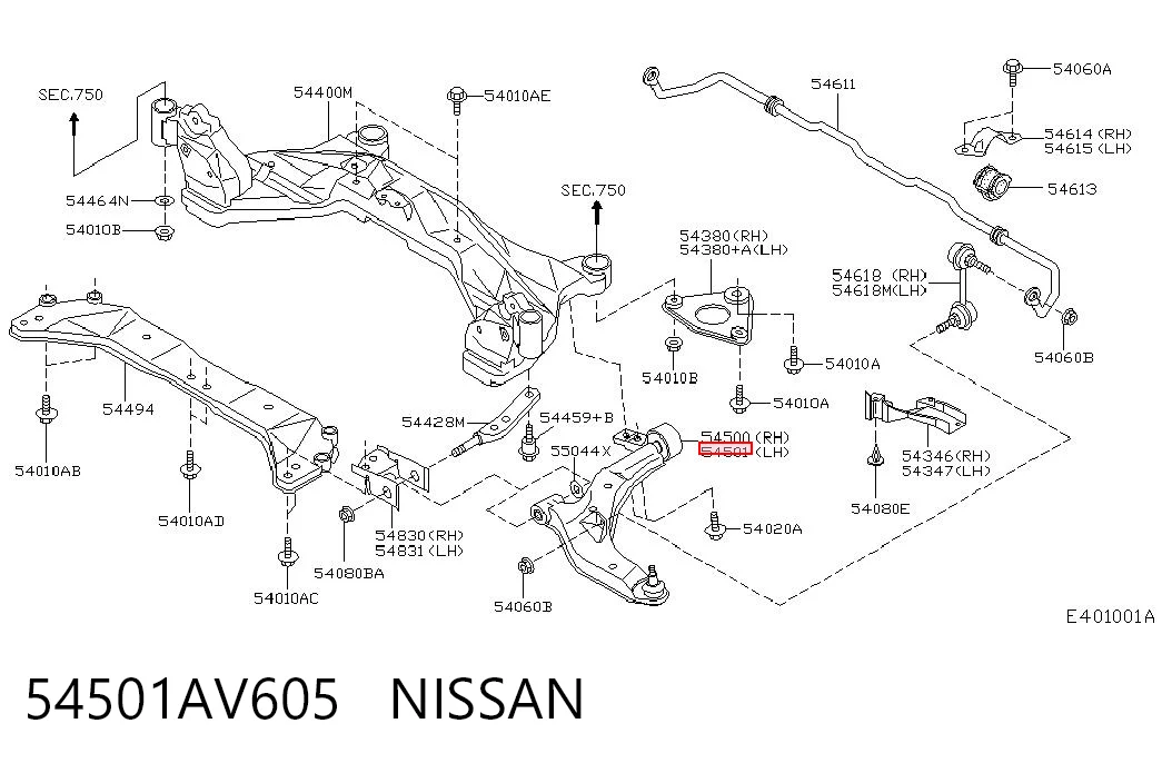 54501AV605 Nissan/Infiniti