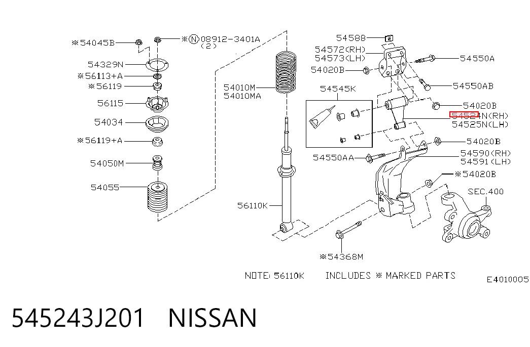 545243J201 Nissan/Infiniti