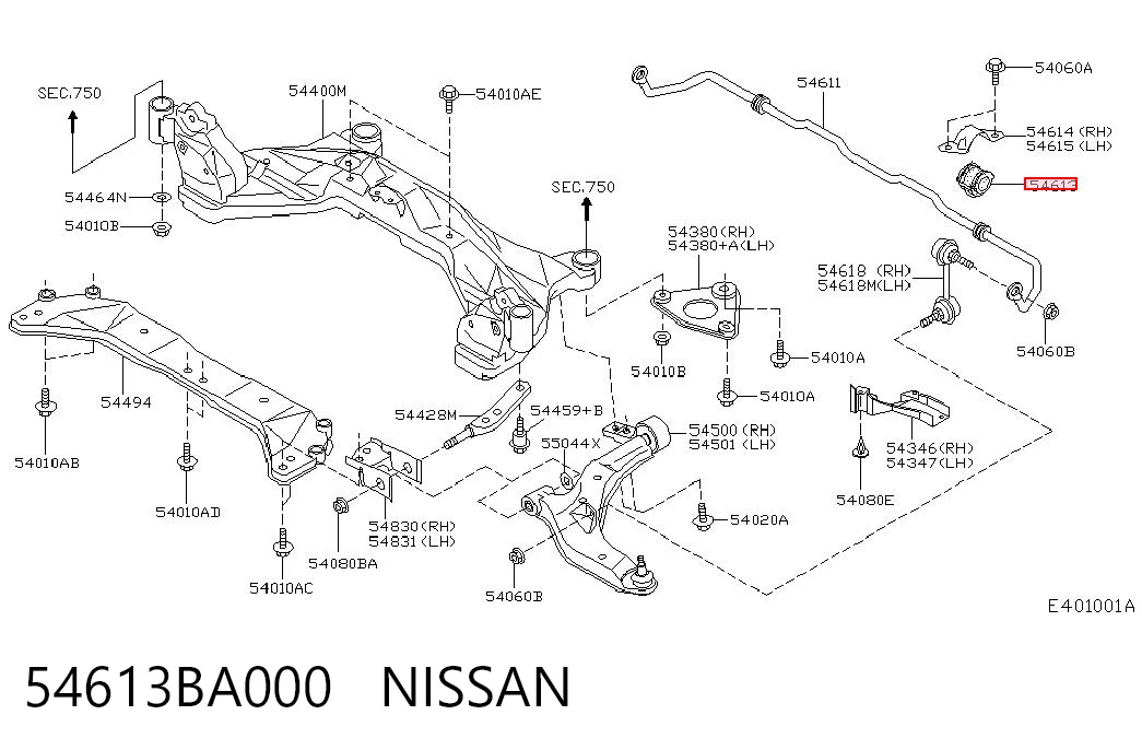 54613BA000 Nissan/Infiniti