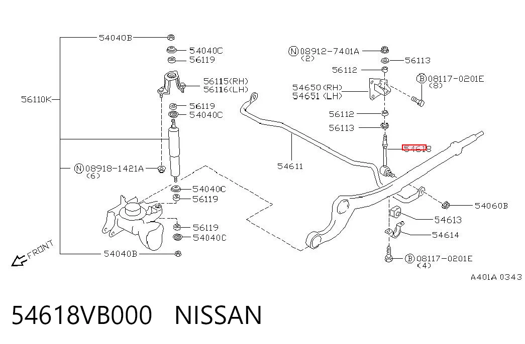 54618VB000 Nissan/Infiniti