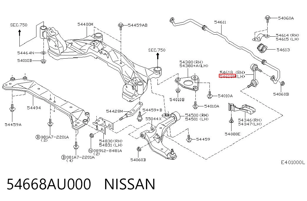 54668AU000 Nissan/Infiniti