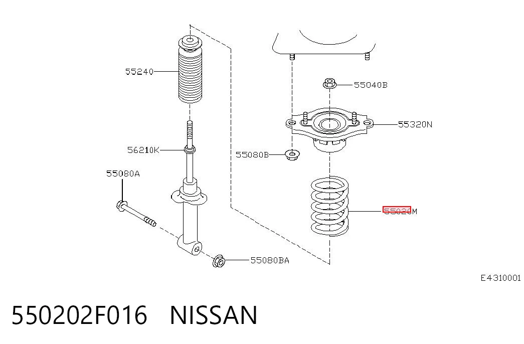 Mola traseira para Nissan Primera  P11