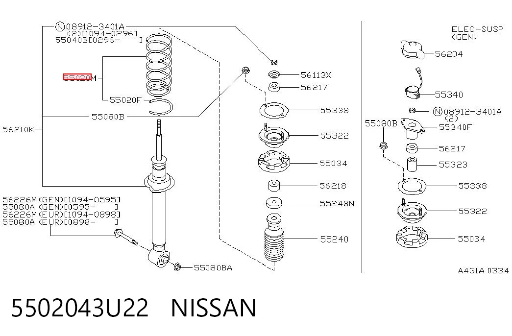 5502043U22 Nissan/Infiniti