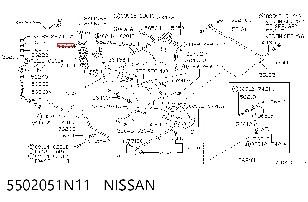 Mola traseira Nissan Patrol  Y60 ao melhor preço