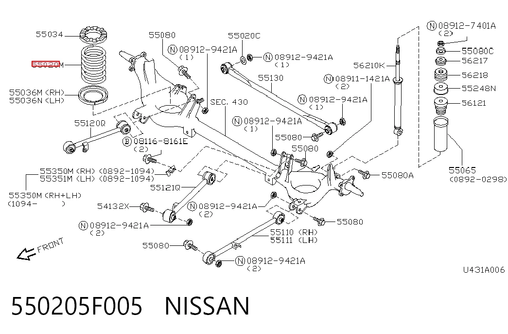 Mola traseira Nissan Micra  K11 ao melhor preço